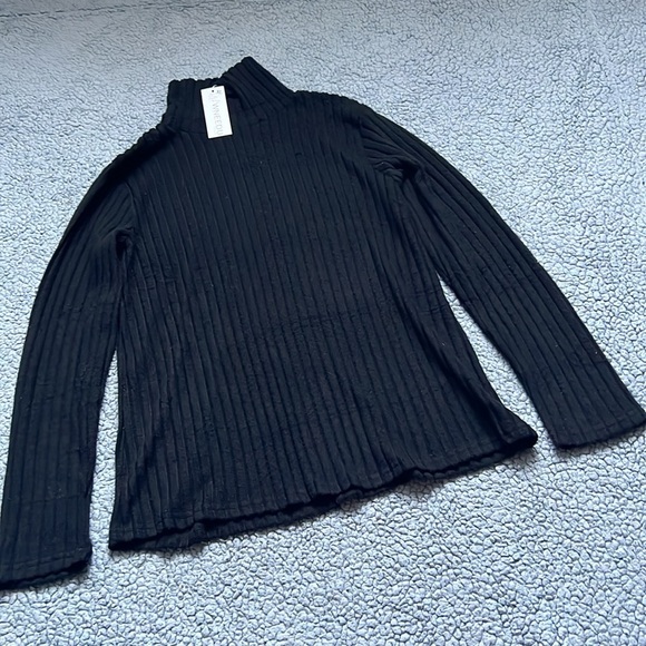 NWT WNEEDU Womens Long Sleeve Turtleneck Casual Loose Top - Picture 4 of 11